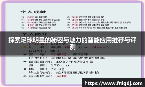 探索足球明星的秘密与魅力的智能应用推荐与评测